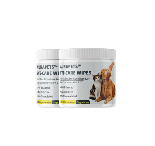 2X AuraPets Eye Care Wipes