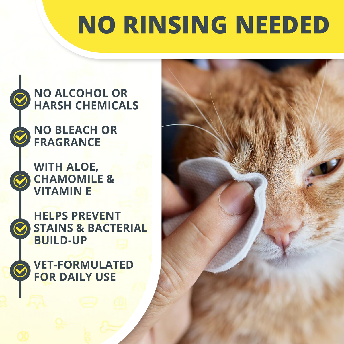 Dog Eye Wipes To Gently Clean Tear Stains, Boogers & Calm Irritation